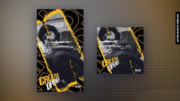 Videohive Grunge Intro for TikTok & Instagram Openers template preview