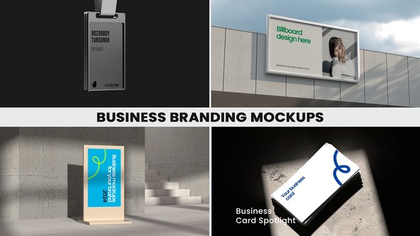 Business Branding Mockups Promo Premiere Pro template preview