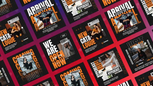 Videohive Yurban Hypebeast Instagram Posts Product Promo template preview