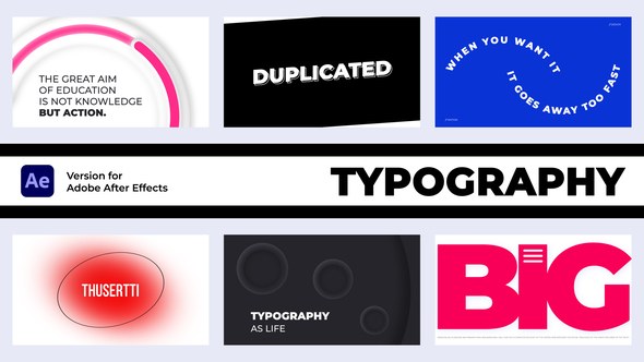 Videohive Typography 37782769 Titles template preview