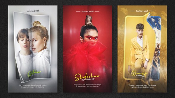 Videohive Flip Pages Reel Slideshow Product Promo template preview