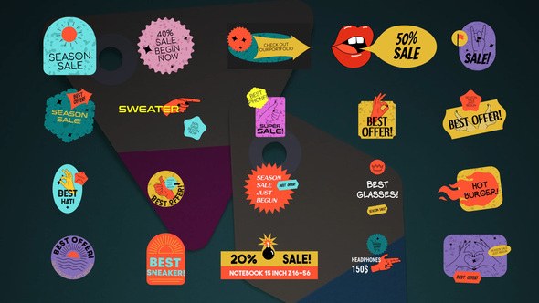 Videohive Sticker Sale Titles || After Effects Titles template preview