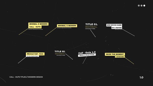 Videohive Minimal Call - Outs | After Effects Titles template preview