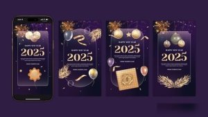 Videohive Happy New Year Instagram Story | Happy New Year Opener Openers template preview