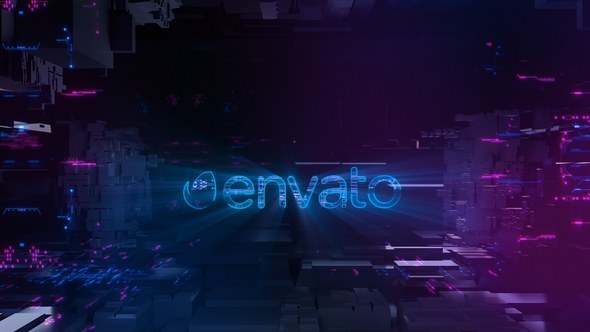 Videohive Neon Digital Logo Logo Stings template preview