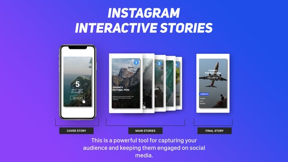 Instagram Stories Video Displays template preview