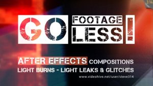 Go Footageless! - Light Burns & Glitch AE comps Video Displays template preview