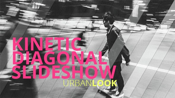 Videohive Kinetic Diagonal Slideshow Video Displays template preview