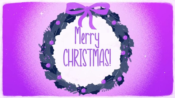Christmas greetings Video Displays template preview