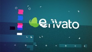 Glitch Logo Reveal Video Displays template preview