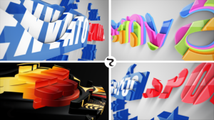 Videohive Realistic Cascading 3D Logo Logo Stings template preview