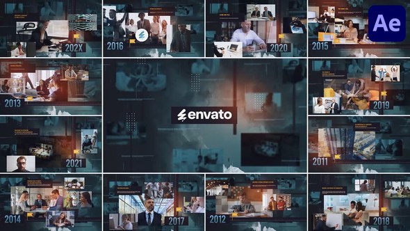 Videohive Corporate Timeline Portfolio for After Effects Openers template preview