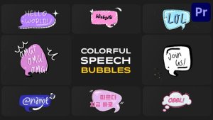 Videohive Colorful Speech Bubbles for After Effects Elements template preview