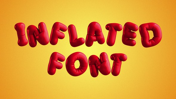 Videohive Inflated Animated Font Titles template preview