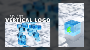 Videohive Vertical logo 3D art Logo Stings template preview