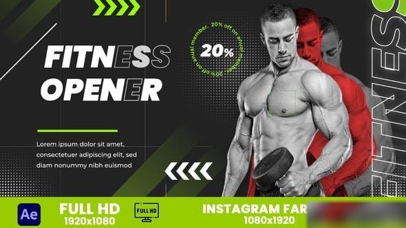 Videohive Fitness Opener 46649087 Openers template preview
