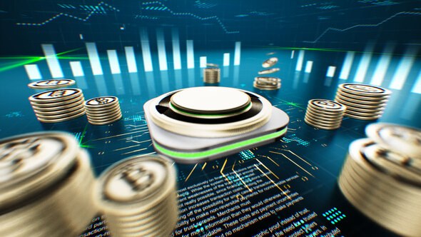 Videohive Digital Coin logo Openers template preview