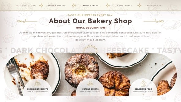 Videohive Bakery Shop Promo Product Promo template preview