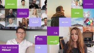 Videohive Flat and Grid Promo Openers template preview