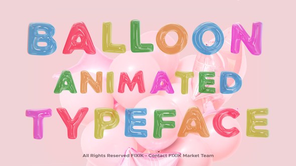 Videohive Balloon Animated Typeface | After Effects Titles template preview