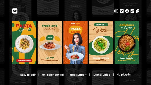 Videohive Restaurant Instagram Stories 44160104 Product Promo template preview
