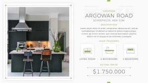 Minimal Real Estate Slides Video Displays template preview
