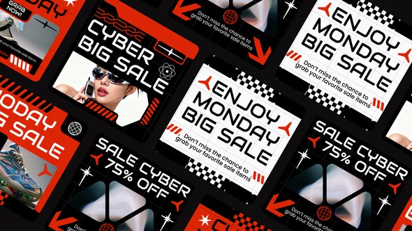 Videohive Cyber Monday Social Media After Effect Product Promo template preview