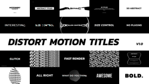 Videohive Distort Motion Titles Titles template preview