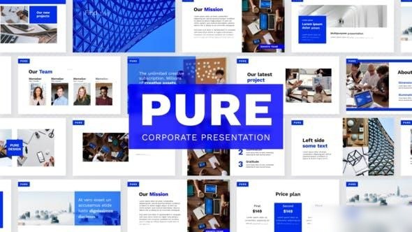 Videohive Pure | Corporate Presentation Slides Openers template preview