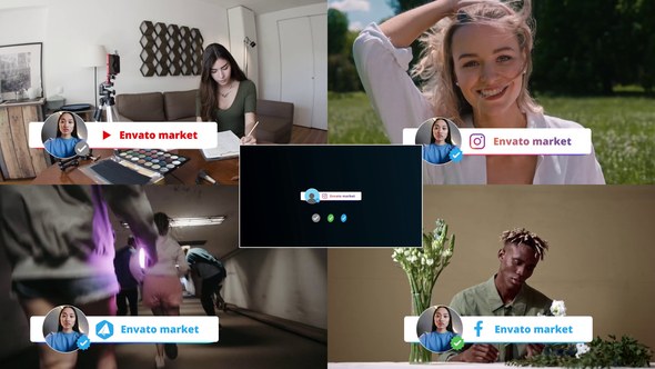 Videohive Cool Social media lower Thirds Broadcast-packages template preview