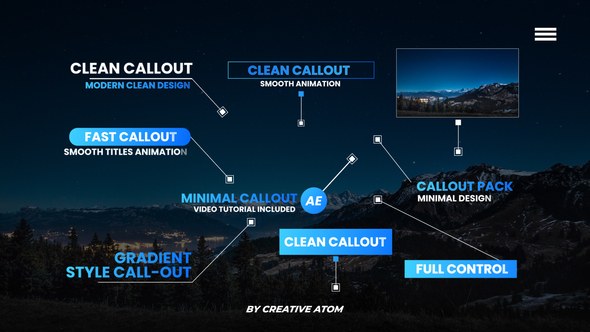 Videohive Gradient Call-Outs | AE Elements template preview
