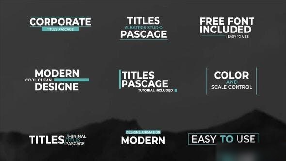 Videohive Clean Titles | After Effects 36268052