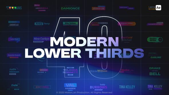 Videohive Modern Lower Thirds 58956871 Titles template preview