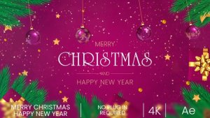 Merry Christmas and Happy New Year 2 Video Displays template preview