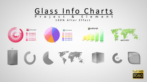 Glass Info Charts Video Displays template preview