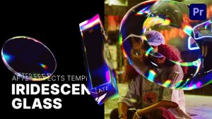 Videohive Iridescent Glass Elements template preview