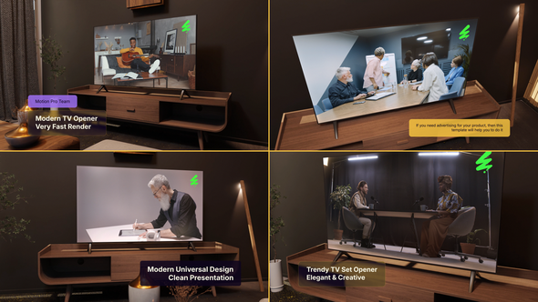 Videohive Modern TV Screen Opener Openers template preview