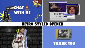 Retro Styled OpenerPack Premiere Pro template preview