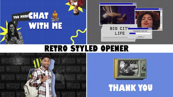 Retro Styled OpenerPack Premiere Pro template preview