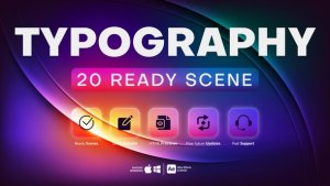 Videohive 20 Creative Typography Scenes Titles template preview