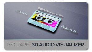 ISO Tape 3d Audio Visualizer Video Displays template preview