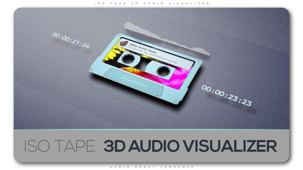 ISO Tape 3d Audio Visualizer Video Displays template preview