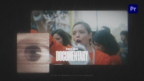 Documentary Intro Premiere Pro template preview