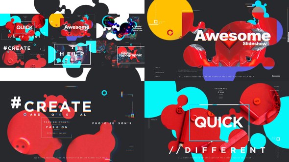 Videohive Colorful Typographic Promo Openers template preview