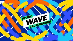 Videohive Spline Wave Backgrounds Elements template preview