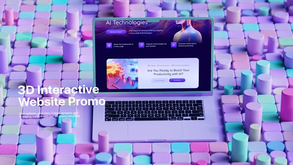 Videohive 3D Website Mockup Promo Product Promo template preview