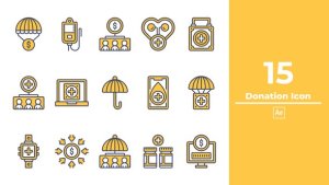 Videohive Donation Icon After Effect Elements template preview