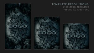 Videohive Breaking a Stone Wall |Vertical Rock Logo Openers template preview