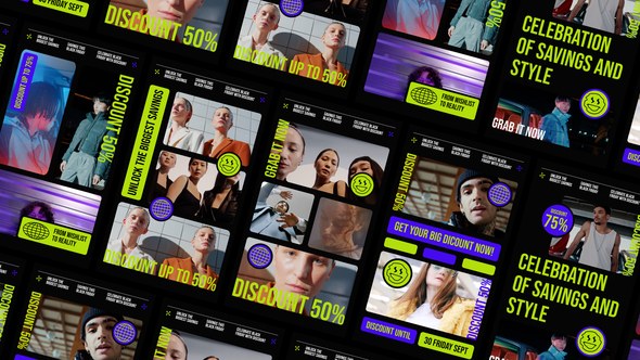 Videohive Black Friday Promotion Story Elements template preview