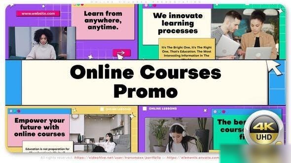 Videohive Online Courses Presentation Openers template preview